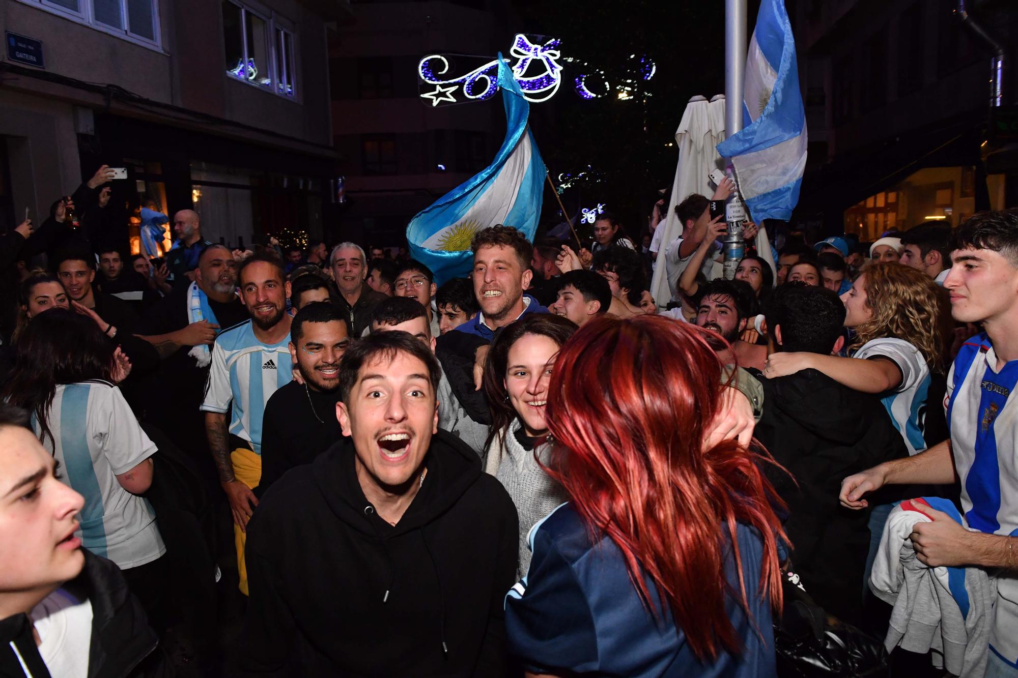 A Coruña celebra la victoria de Argentina en el Mundial