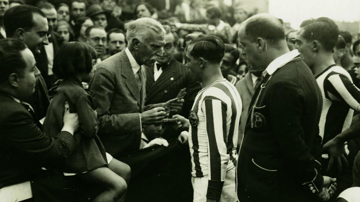 El president Macià, en el partido Júpiter-Palafrugell, el 24 de septiembre de 1931.