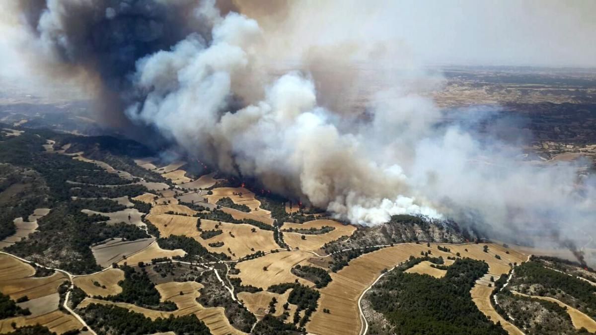 Incendio en la Sierra de Alcubierre