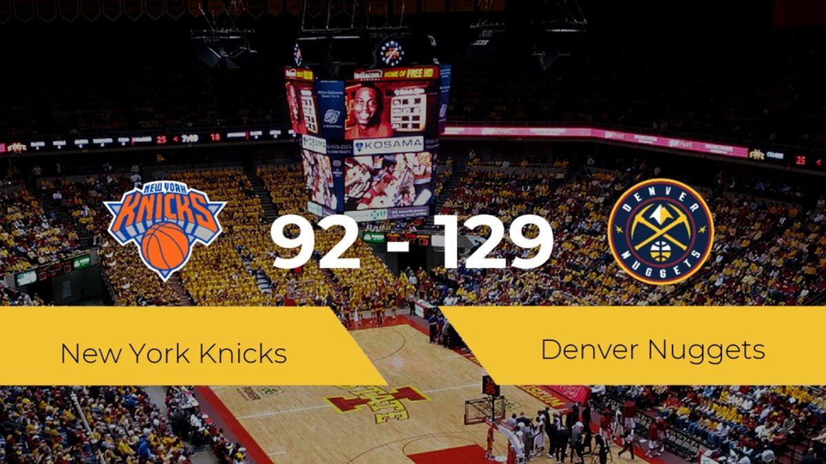 Denver Nuggets logra derrotar a New York Knicks en el Madison Square Garden (92-129)