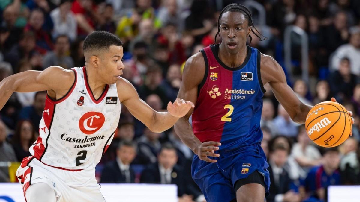 Dame Sarr anotó 10 puntos en la primera mitad en el duelo de Liga Endesa ante Casademont Zaragoza
