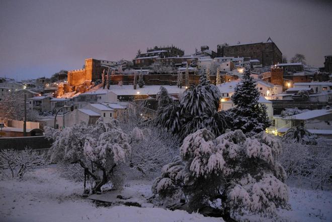 Así fue la histórica nevada que tiñó Extremadura de blanco hace 15 años