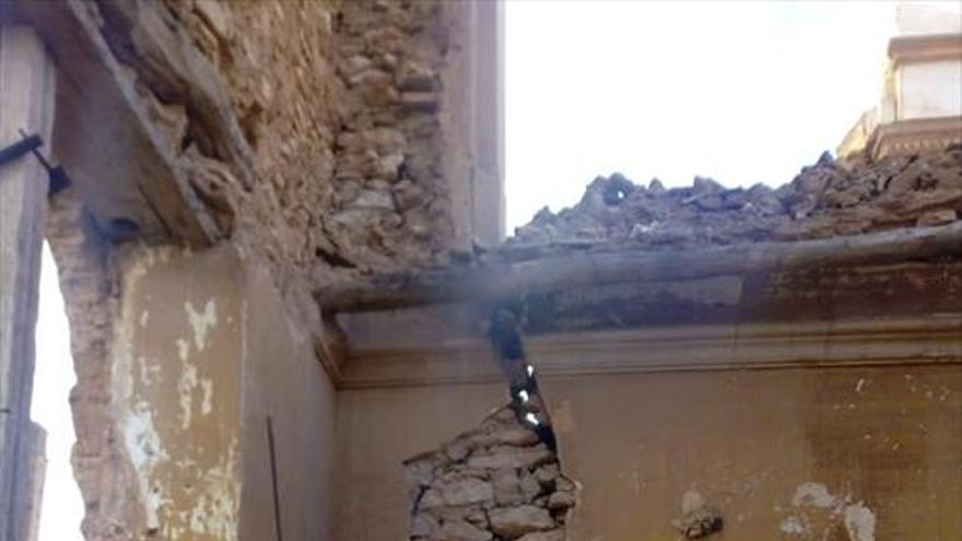 Asociaciones alertan de la ruina del convento de Belchite viejo