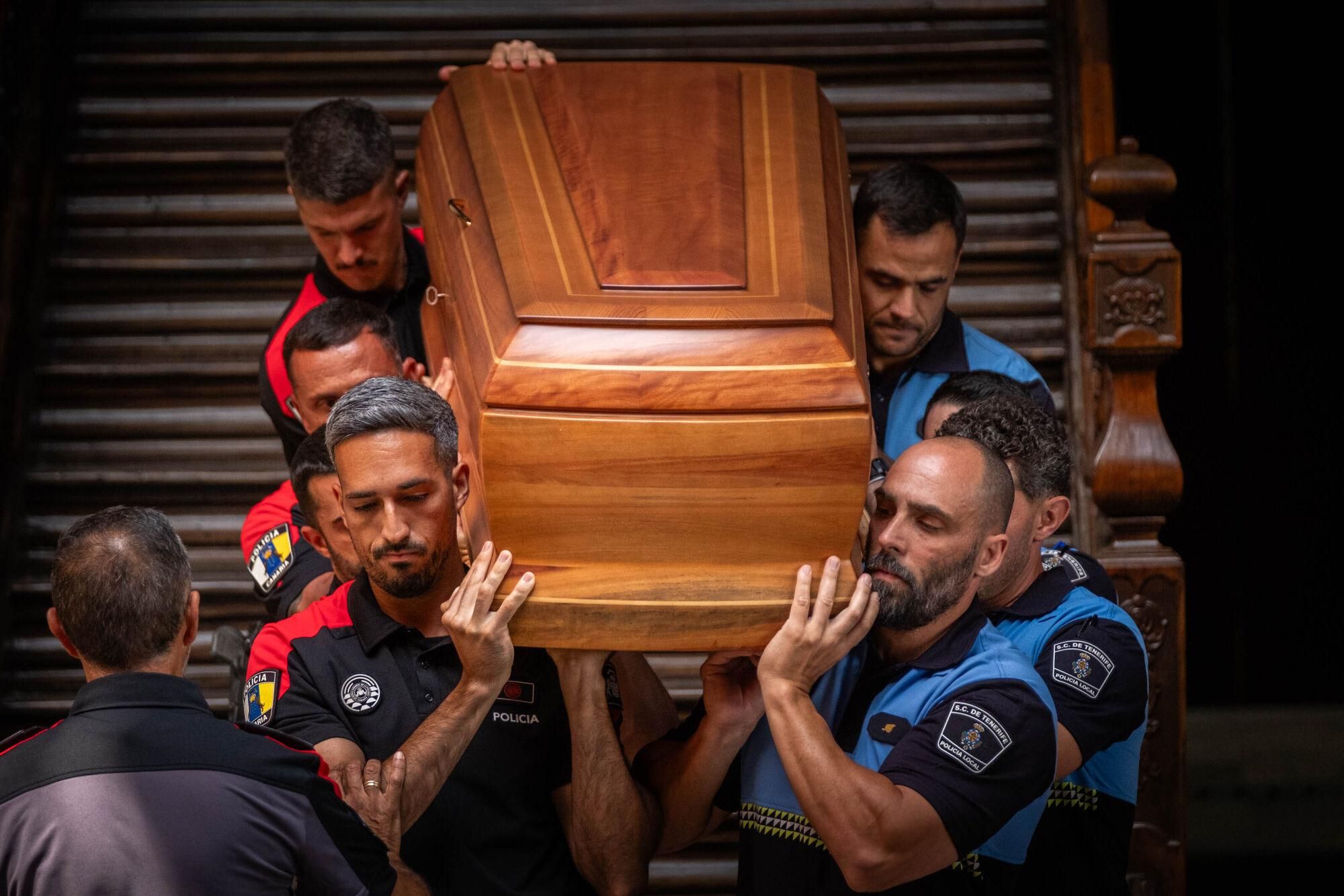 Funeral de Manuel Hermoso en Santa Cruz de Tenerife.