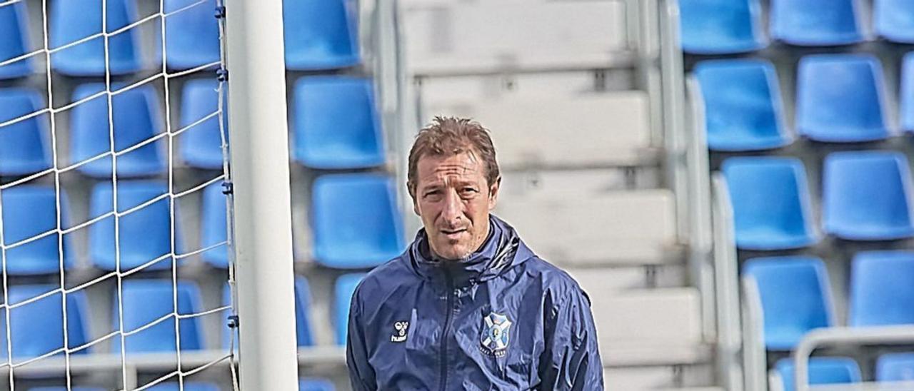 Luis Miguel Ramis, durante el entrenamiento matinal de pasado jueves.