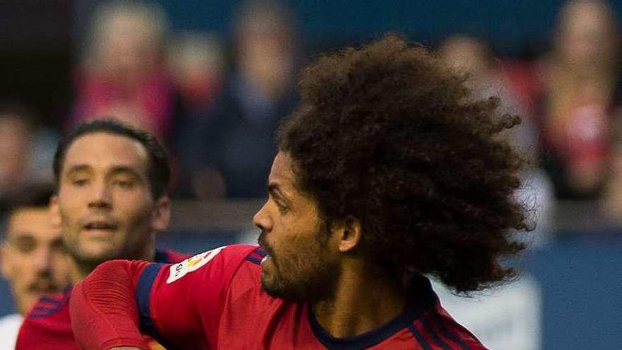 Aridane, durante un partido de Osasuna esta temporada.