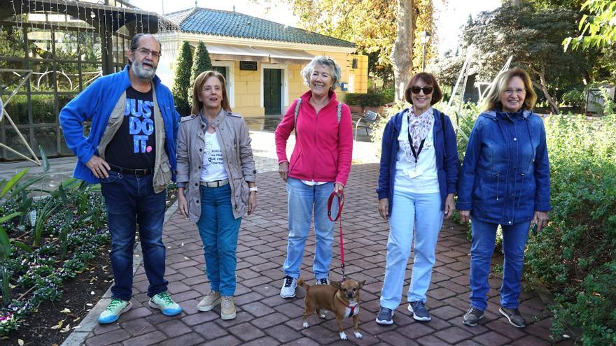 Ediles del PSOE en el Jardín Botánico de la Concepción.