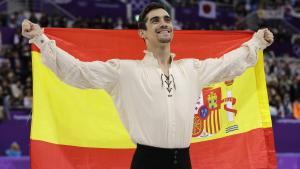 Javier Fernández, tras ganar la medalla de bronce.