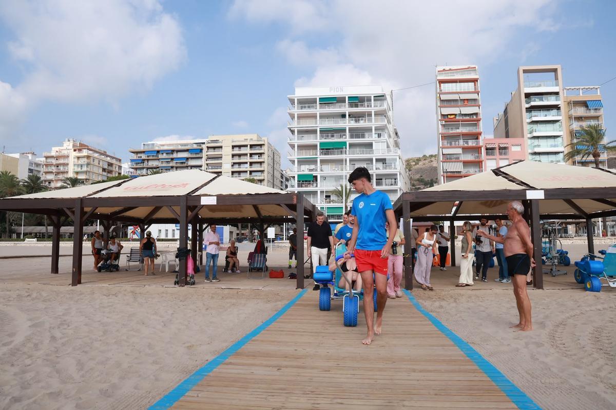 Uno de los puntos accesibles en la playa de Cullera.
