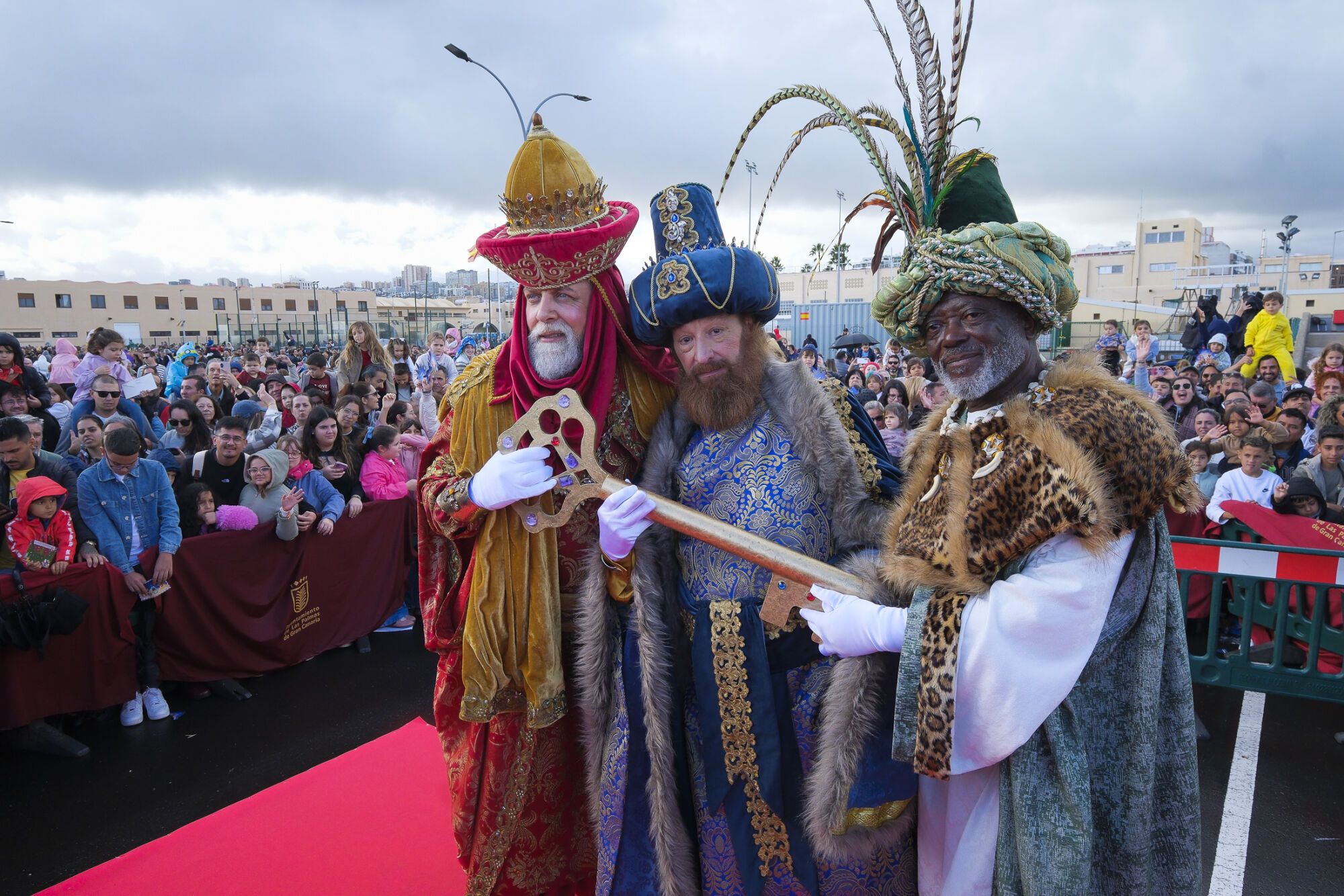 Llegada de los Reyes Magos, en la Base Naval 