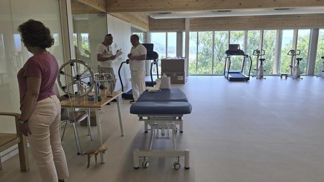 Sala de fisioterapia en el nuevo centro de salud de Moaña. | FDV
