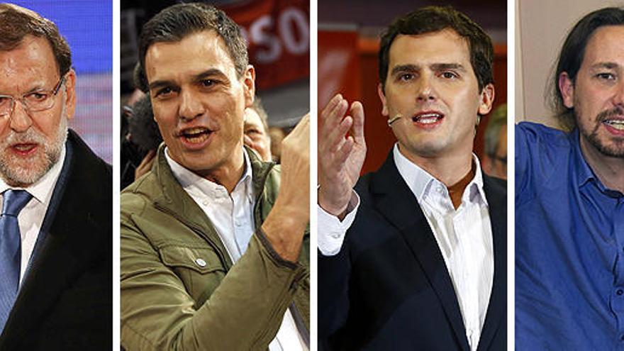 Rajoy, Sánchez, Rivera e Iglesias.