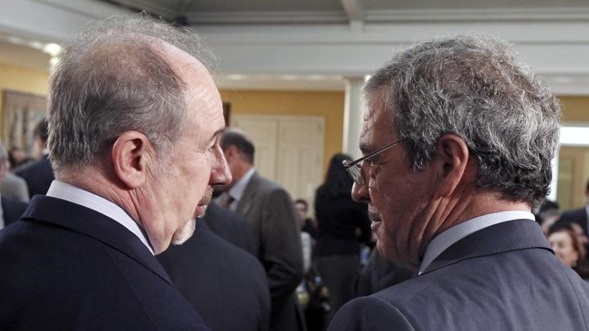 Rato y Alierta, presidente de Telefónica, en enero del 2011.