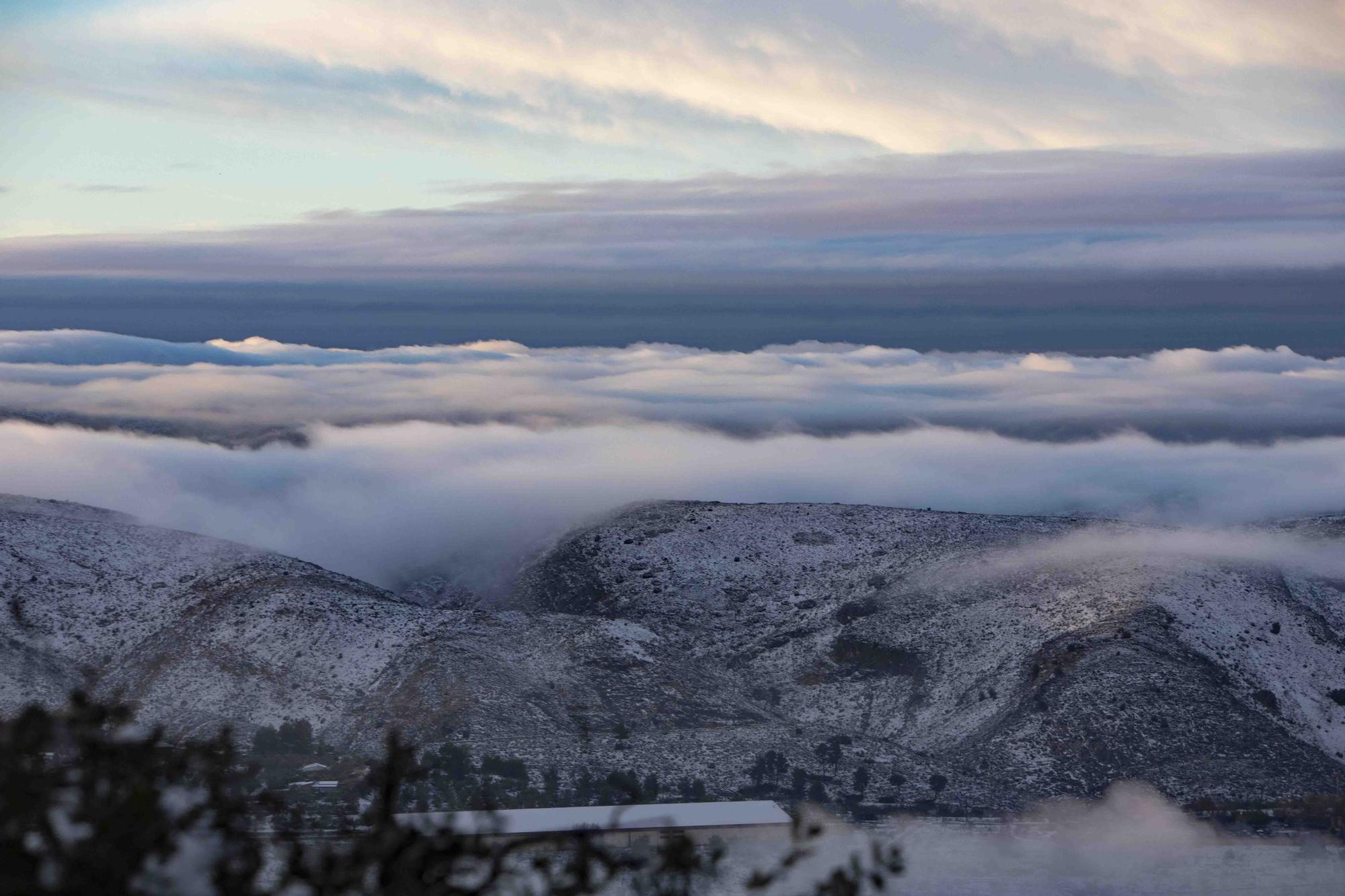 Espectacular nevada en la víspera de Sant Josep en Bocairent