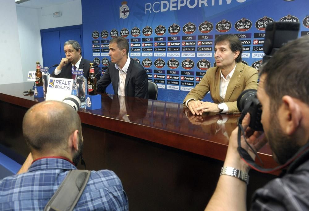 Presentación de Gaizka Garitano como nuevo entrenador del Deportivo