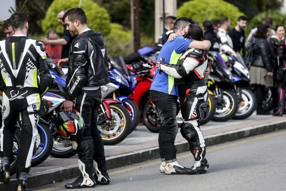 Funeral por el joven motorista ovetense fallecido en un accidente en Villaviciosa.