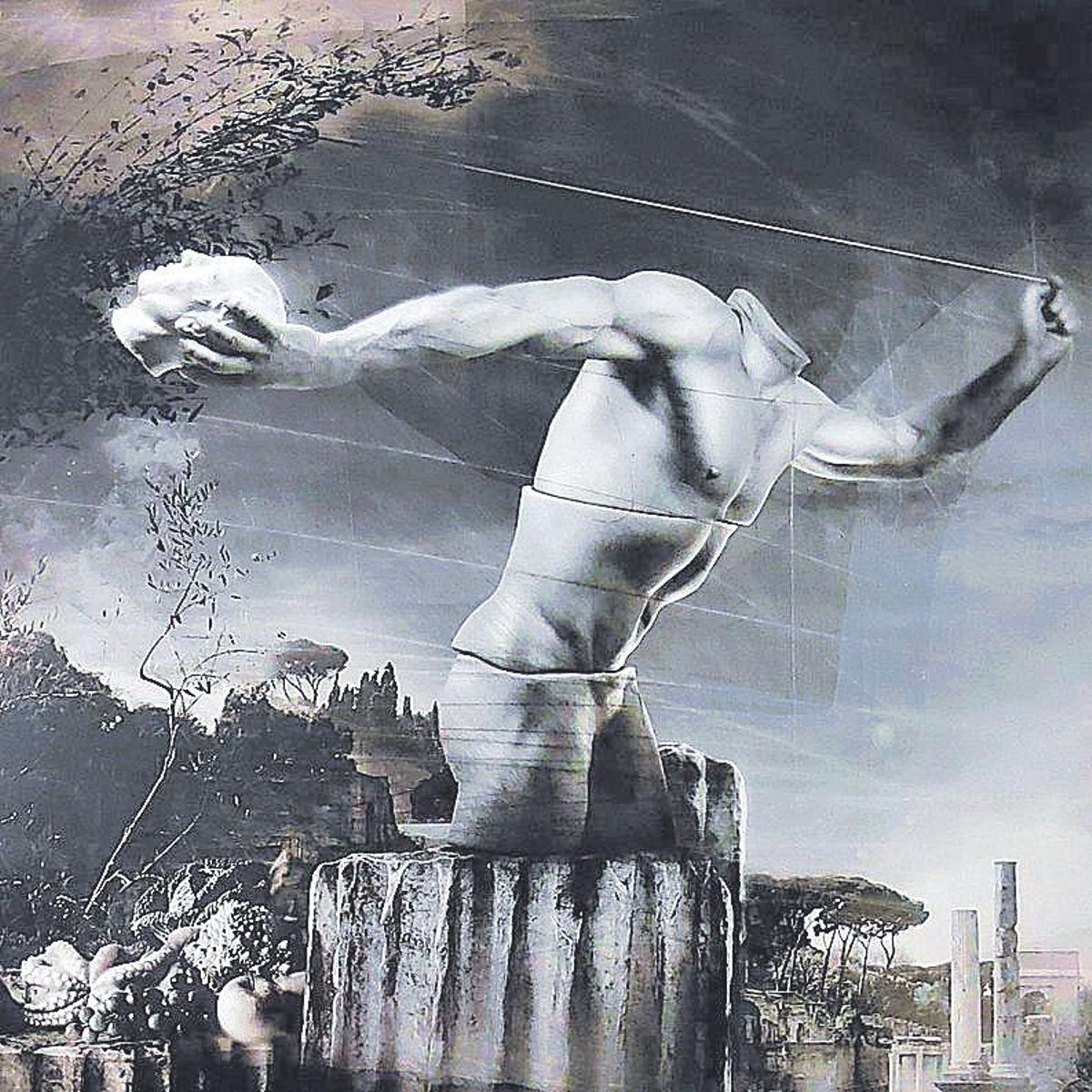 Fotomonaje digital 'El discóvolo'