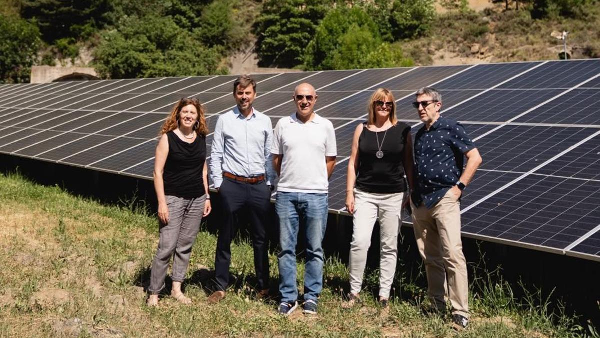 Visita del diputat d'Acció Climàtica, Marc Serra, al Parc solar de Saldes