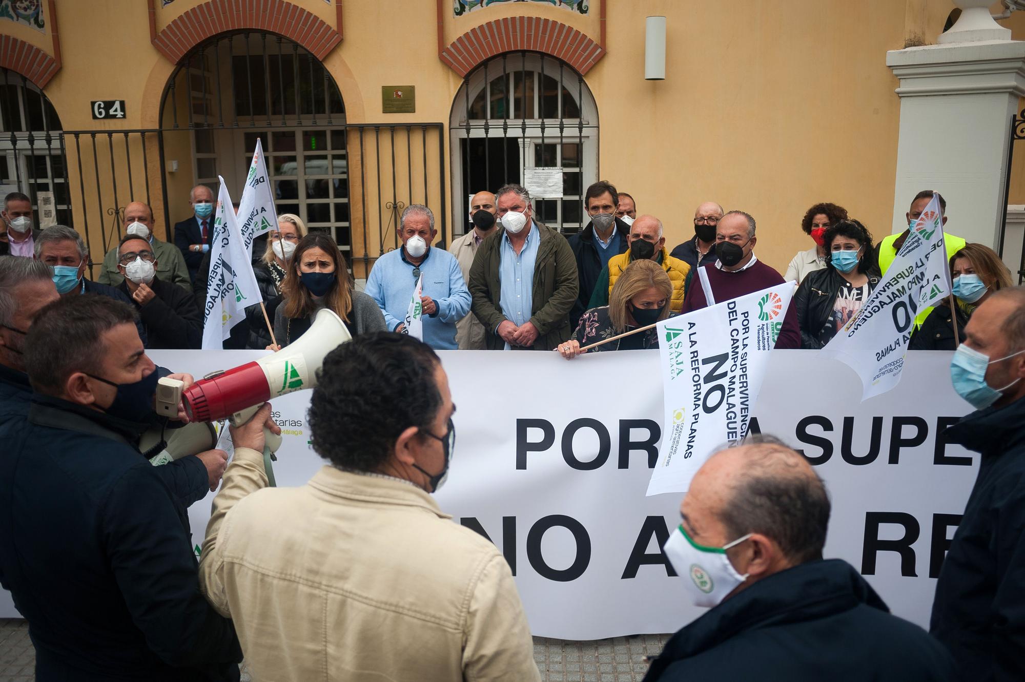 Los agricultores malagueños protestan contra la reforma del PAC