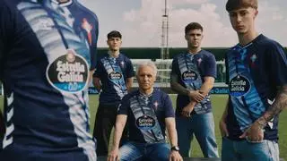 El Celta repite azul marino en su segunda camiseta, inspirada en la bandera de Galicia