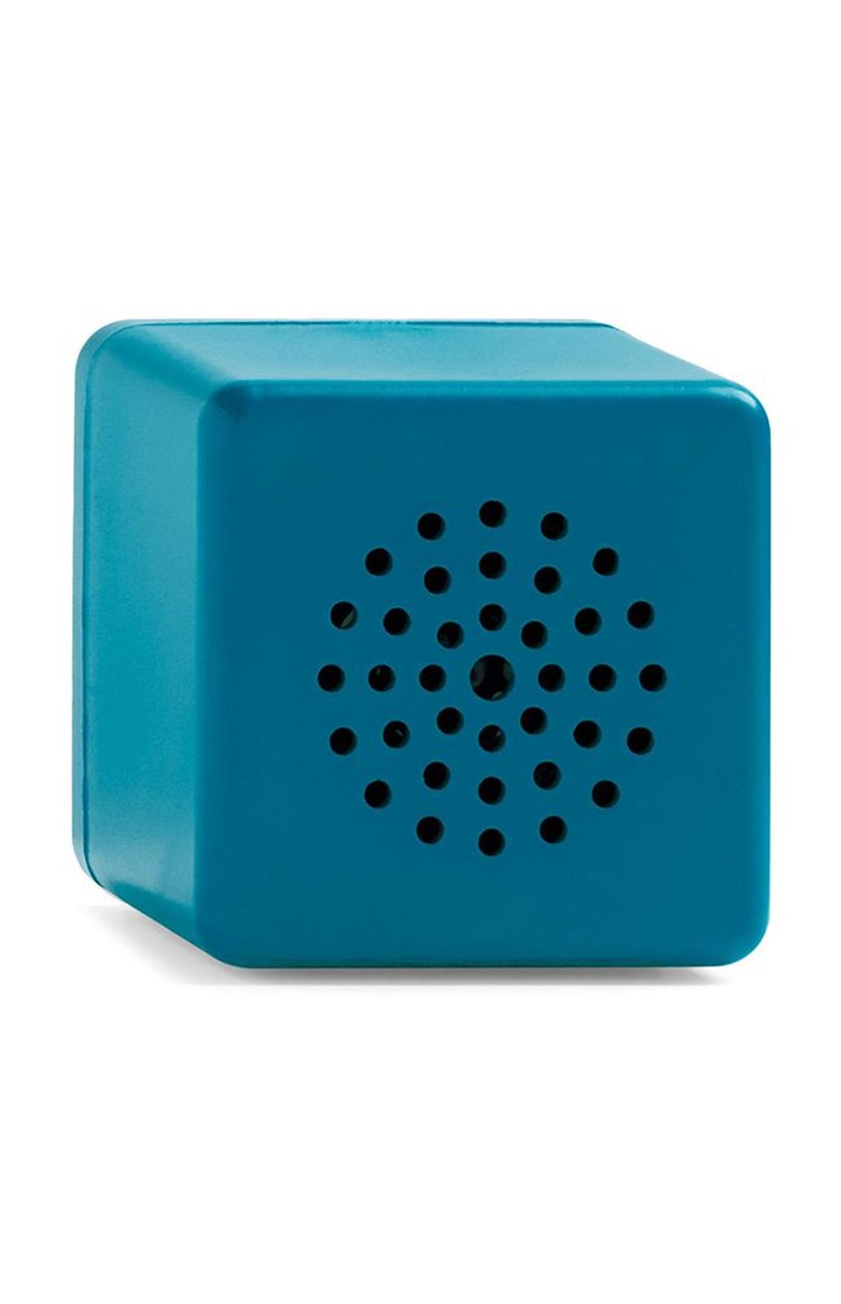 Minialtavoz cubo azulado sin cable