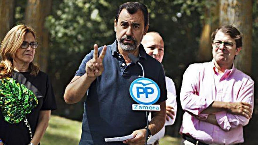 Fernando Martínez Maíllo durante la apertura del curso político en Fuentesaúco.