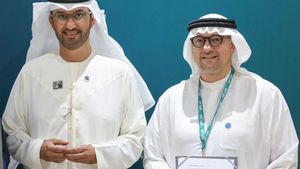 El ministro de Industria de Abu Dabi y presidente de Masdar, sultan Al Jaber, y el CEO de Masdar, Mohamed Jameel Al Ramahi.