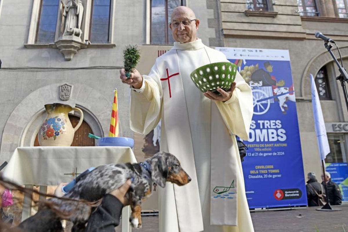 Bendición de animales en Els tres tombs