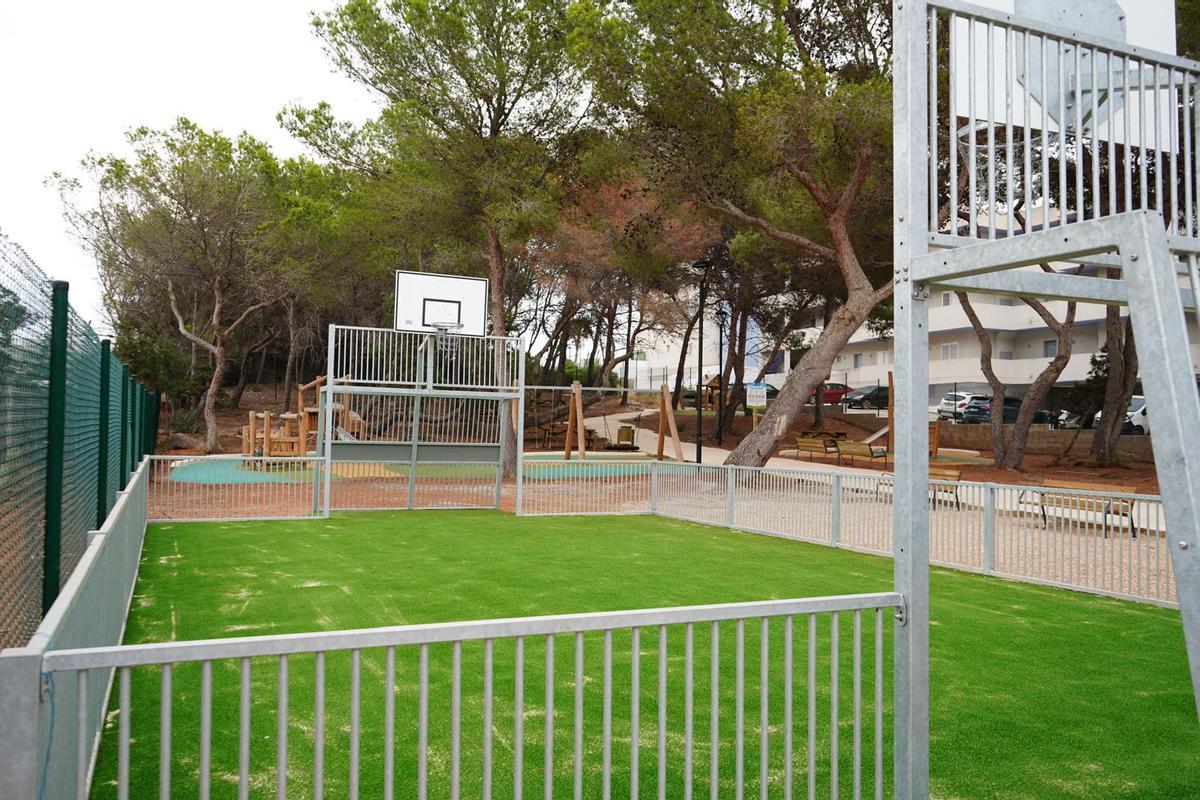 Pista de baloncesto.