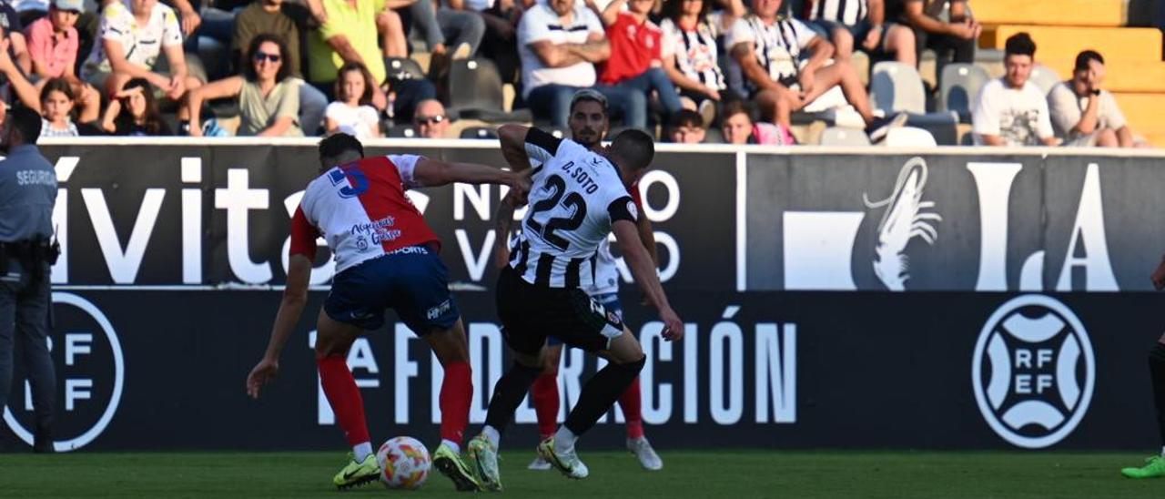 David Soto, durante una jugada del encuentro del pasado sábado