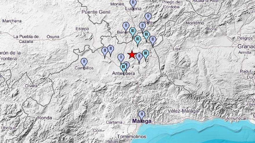 Se registra un terremoto de magnitud 3,5 en la provincia de Málaga.