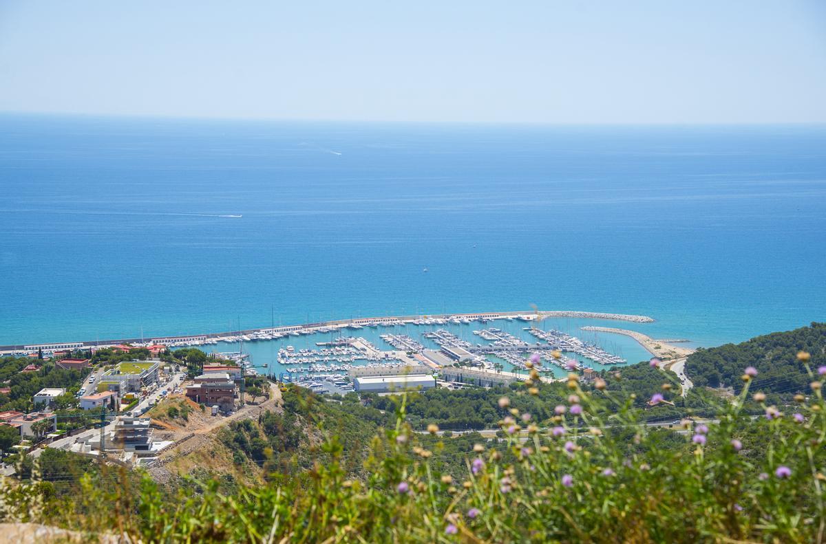 Costa del Mar Mediterráneo en Castelldefels.