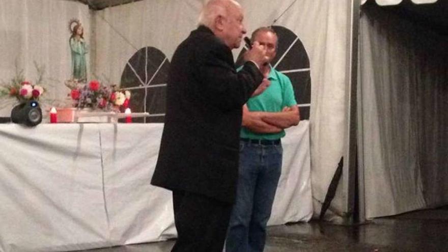 José Antonio Fidalgo, durante el homenaje de ayer en San Juan de Duz.