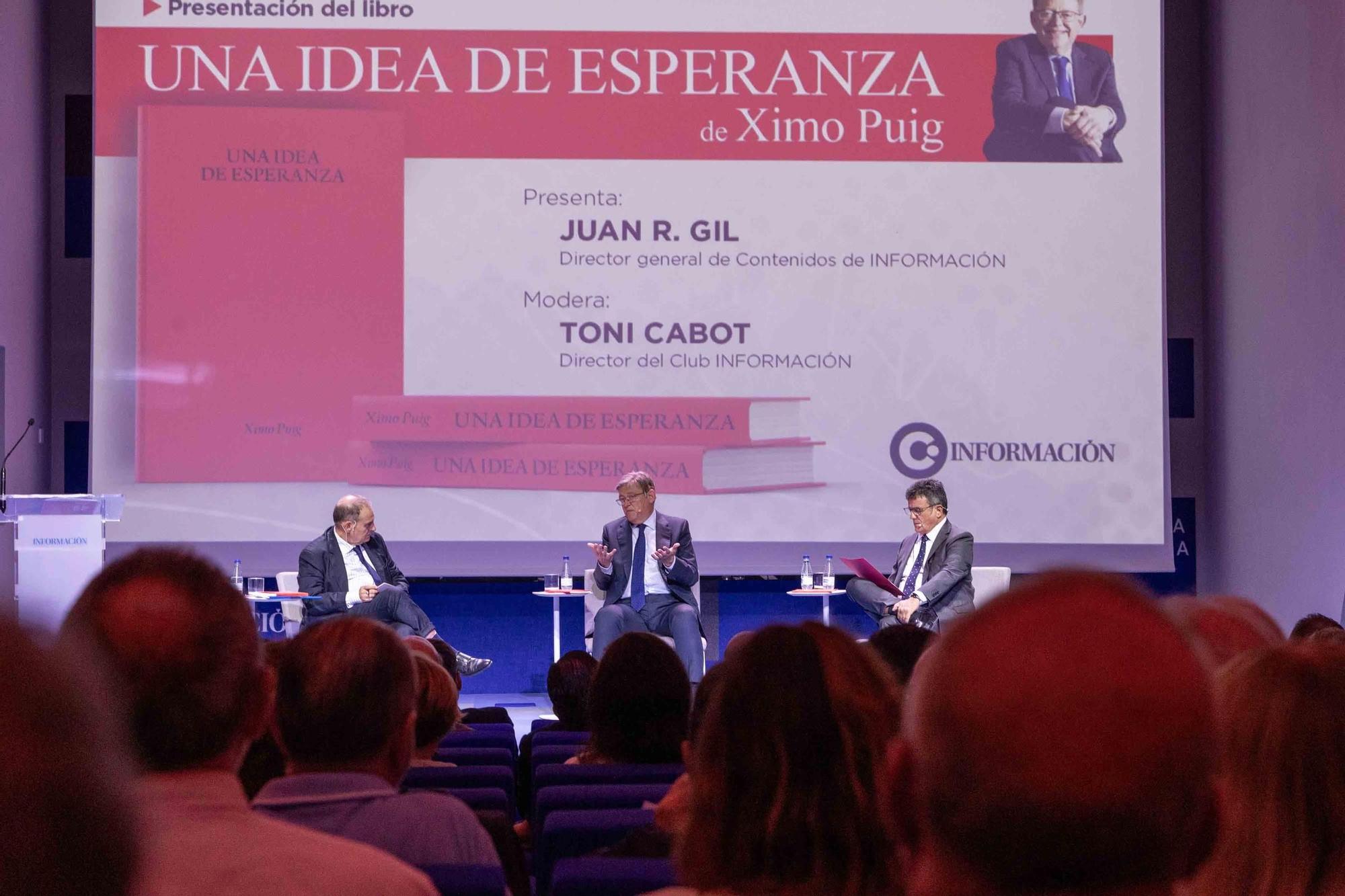 Presentación del libro de Ximo Puig "Una Idea de esperanza" en el Club Información