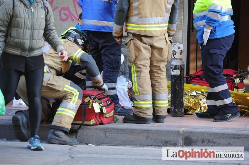 Incendio en un piso en San Andrés