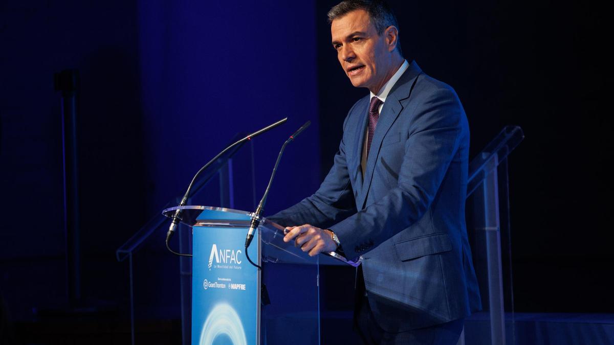 Pedro Sánchez, en la clausura del 'Foro Anfac 2024' este martes.