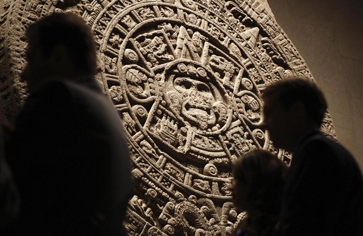 "Piedra del Sol", expuesta en el Museo Nacional de Antropología de México.