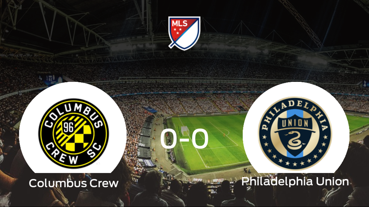 El Columbus Crew y el Philadelphia Union concluyen su enfrentamiento en el MAPFRE Stadium sin goles (0-0)