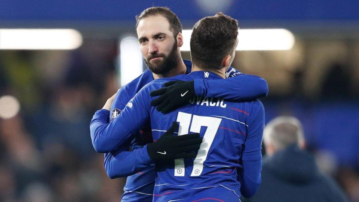 Higuaín y Kovacic en el duelo ante el Sheffield