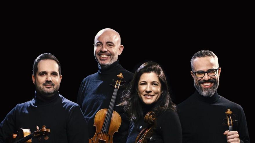 Cuarteto Quiroga, con el ourensano Cibrán Sierra (1i).   | // IGOR STUDIO