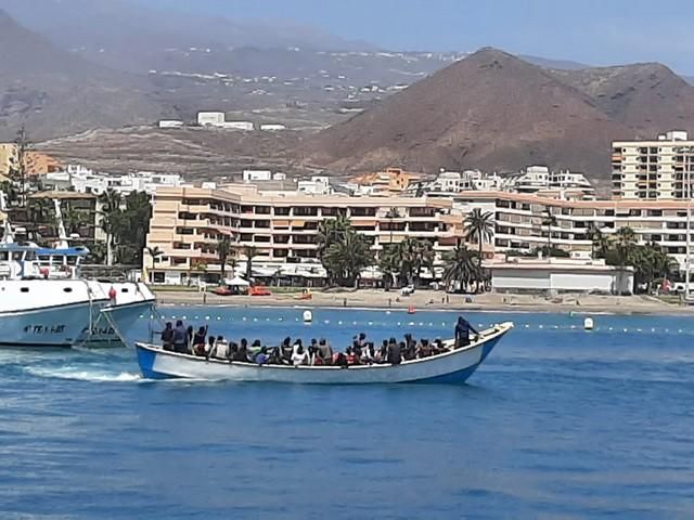 Llegada de migrantes al Puerto de Los Cristianos