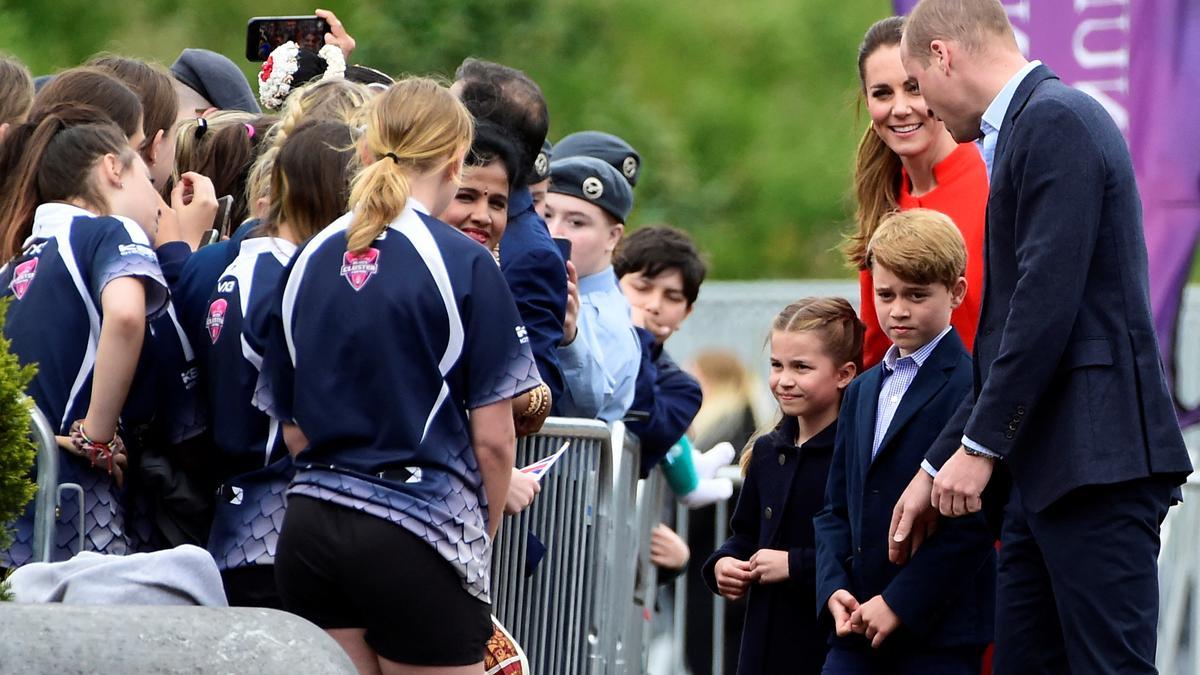 Britain's Prince William and Catherine, Duchess of Cambridge, attend Queen's Platinum Jubilee celebrations in Cardiff