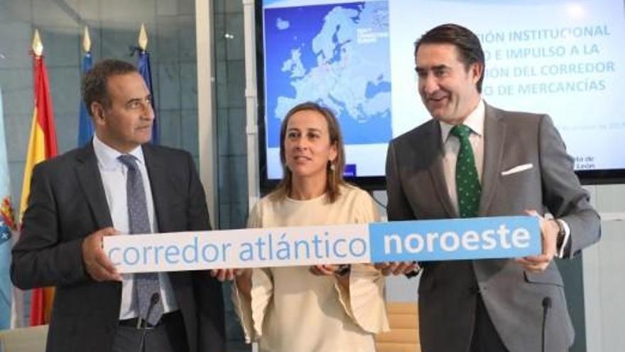 Galicia, Asturias y Castilla y León formalizan su reclamación para ser incluidas en el Corredor Atlántico de mercancías