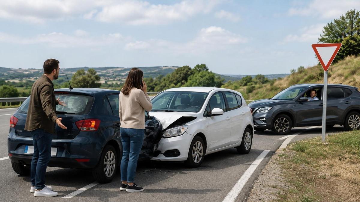 Si un conductor con prioridad se detiene de forma inesperada, los vehículos que vienen detrás pueden no entender la maniobra