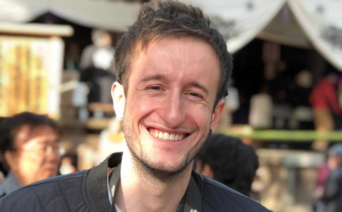 David Tur García, en el Templo Jindaiji.