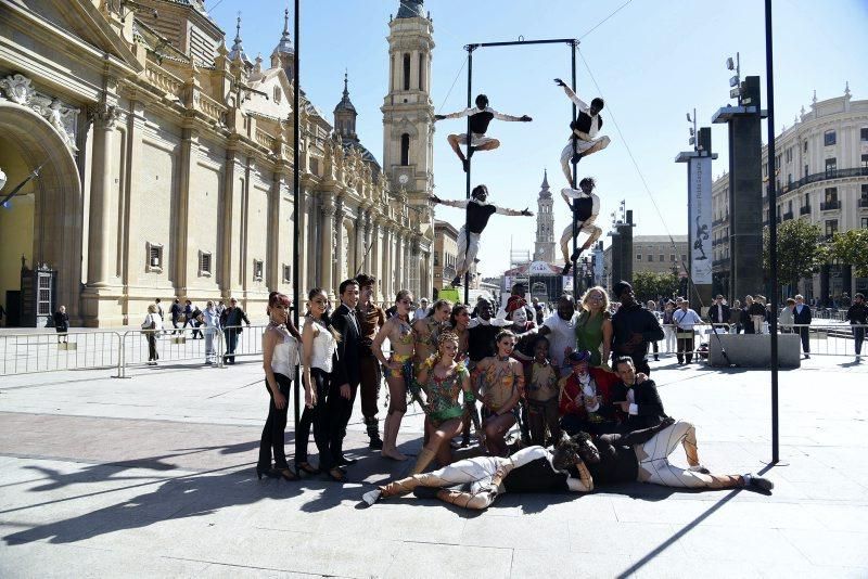 Circo italiano en la Plaza del Pilar