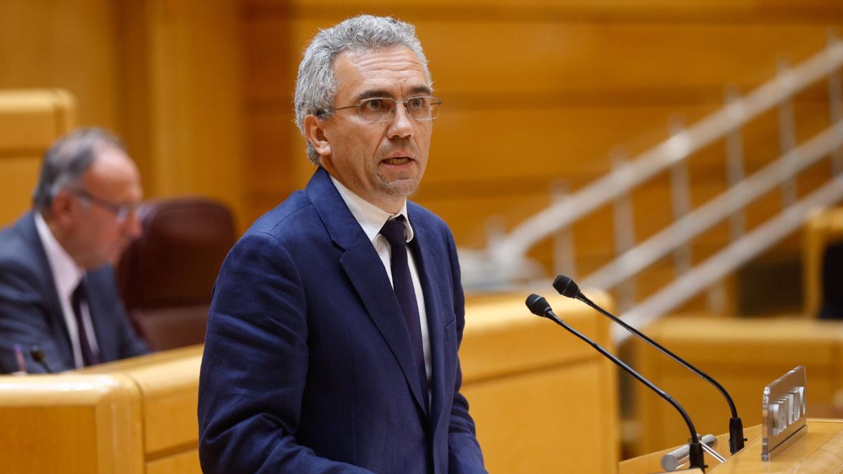 Javier Izquierdo, durante una intervención en el Senado.