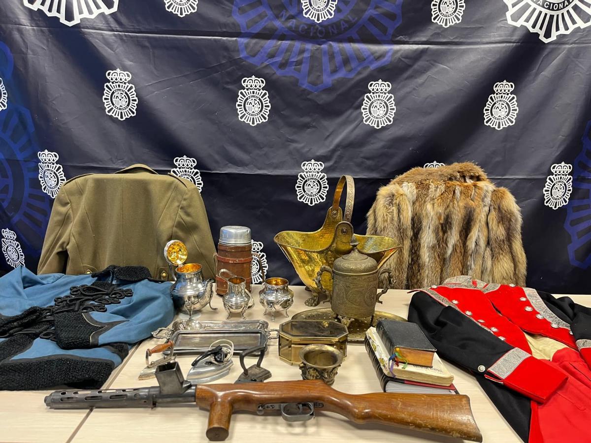 El botín recuperado por la Policía Nacional