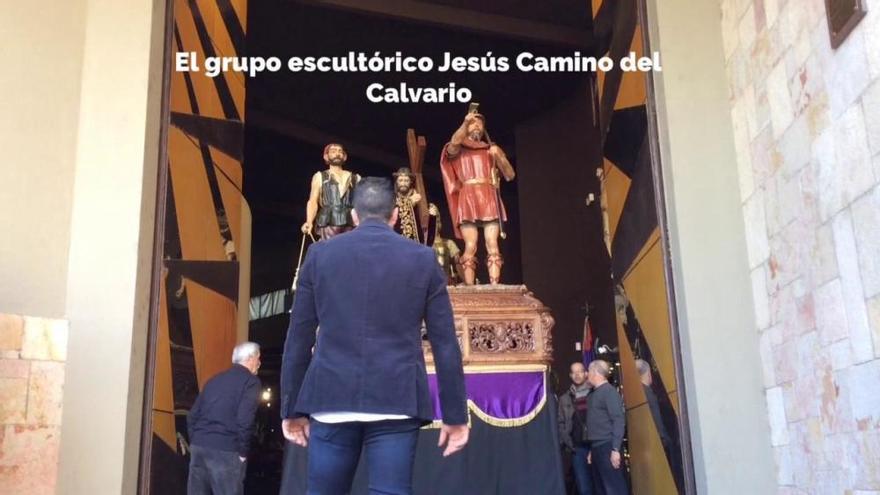 Traslado del Cinco de Copas del Museo de Semana Santa de Zamora a la iglesia de San Juan