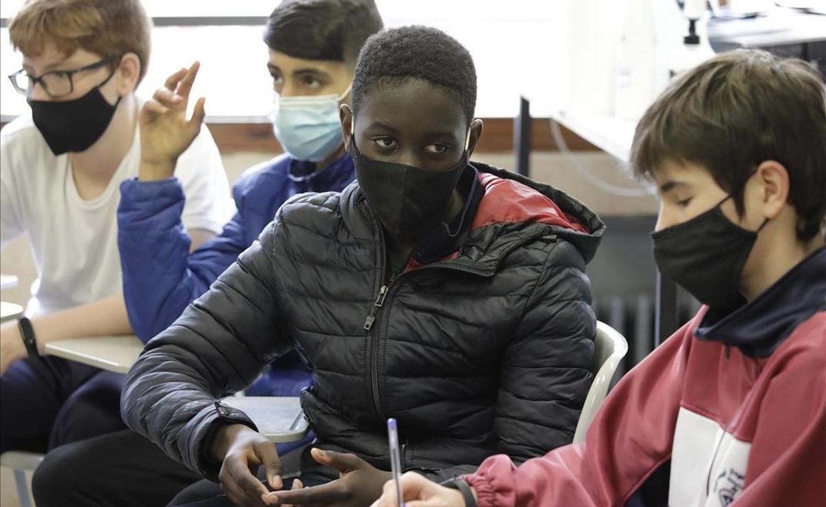 Izan, Adam L., Lassana y Mario, estudiantes de tercero de ESO.